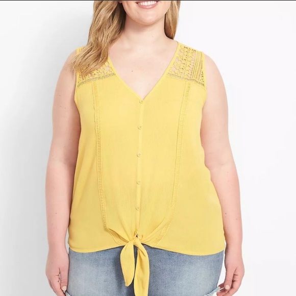 Lane Bryant Tops - NWT Lane Bryant Sleeveless Button Down